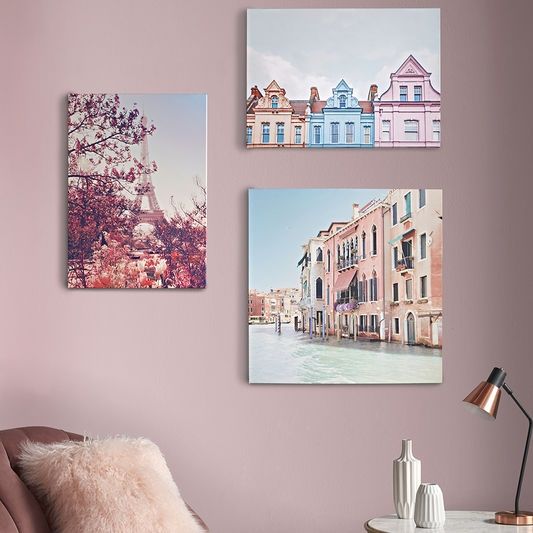 Printed canvas 105884, Pretty Pastel Skyline, Wall Art, Graham & Brown