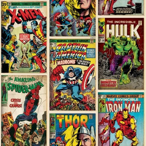 Papír tapéta 70-238, Marvel Action Heroes, Kids@Home 6, Graham & Brown