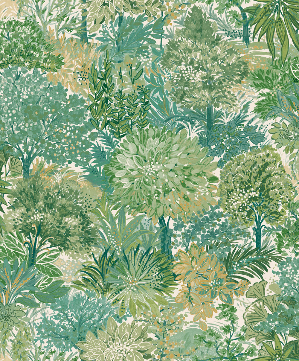 Tapéta, zöld, fák, A78602, Inia, Grandeco