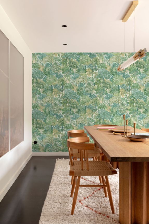 Tapéta, zöld, fák, A78602, Inia, Grandeco