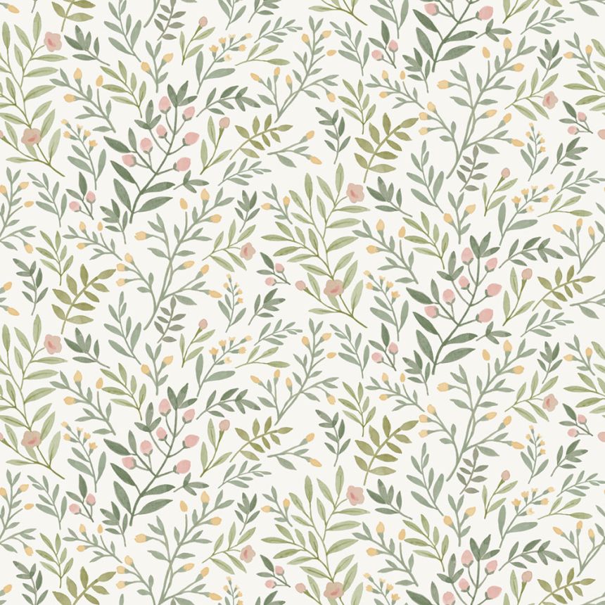 Tapéta, zöld, ágak, A78801, Inia, Grandeco