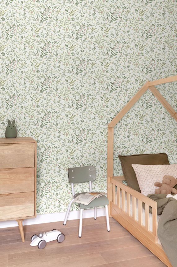 Tapéta, zöld, ágak, A78801, Inia, Grandeco