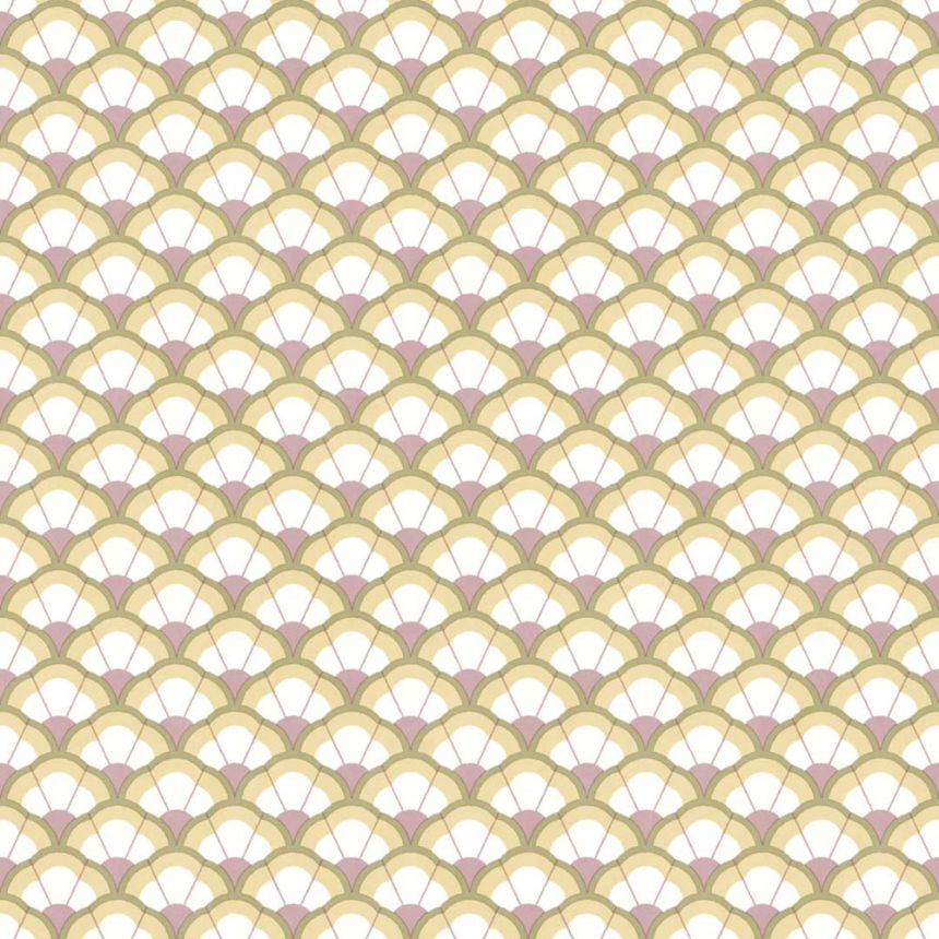 Tapéta, virágok, okker-lila, 2041, Rio, Parato by Cristiana Masi