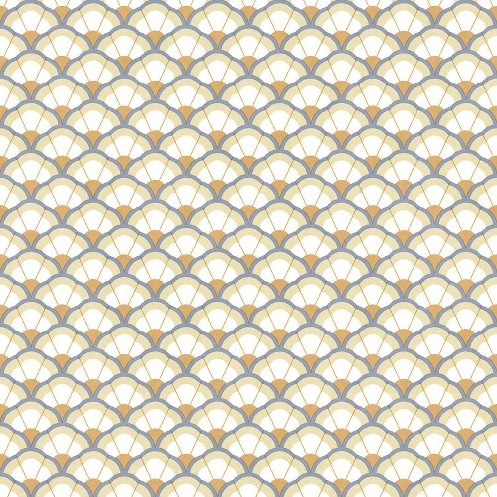 Tapéta, virágok, bézs-kék, 2042, Rio, Parato by Cristiana Masi