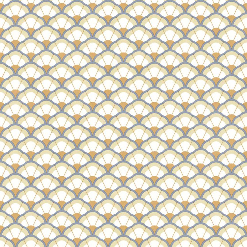 Tapéta, virágok, bézs-kék, 2042, Rio, Parato by Cristiana Masi