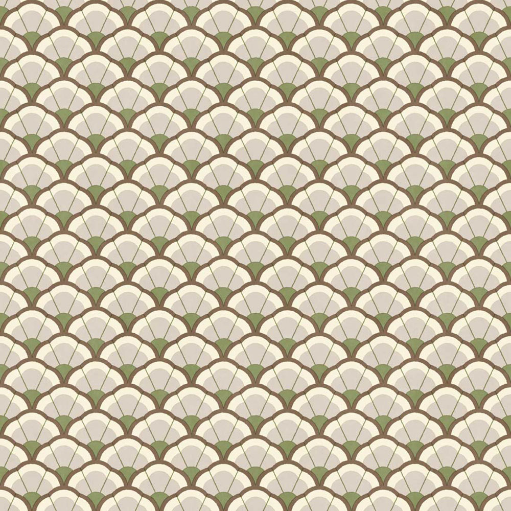 Tapéta, virágok, szürke-zöld, 2043, Rio, Parato by Cristiana Masi