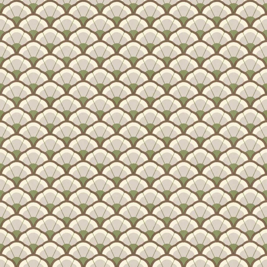 Tapéta, virágok, szürke-zöld, 2043, Rio, Parato by Cristiana Masi