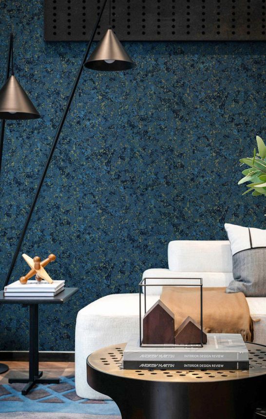 Tapéta, kék, beton, vakolat hatás, 2095, Rio, Parato by Cristiana Masi