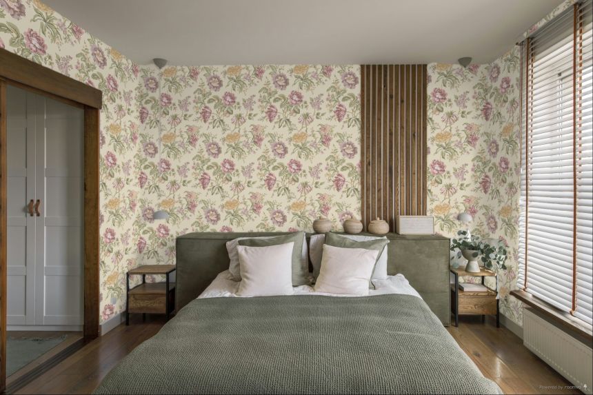 Tapéta, bézs, virágok, 8306, Blooming Garden 2, Parato by Cristiana Masi