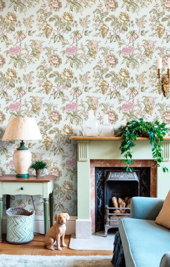 Tapéta, kék, virágok, 8307, Blooming Garden 2, Parato by Cristiana Masi