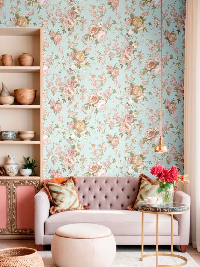 Tapéta, kék, virágok, 8311, Blooming Garden 2, Parato by Cristiana Masi