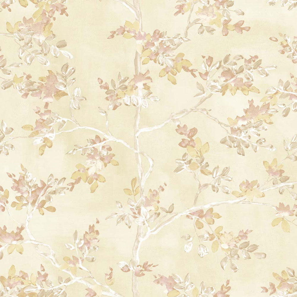 Tapéta, bézs, fák, levelek, 8320, Blooming Garden 2, Parato by Cristiana Masi