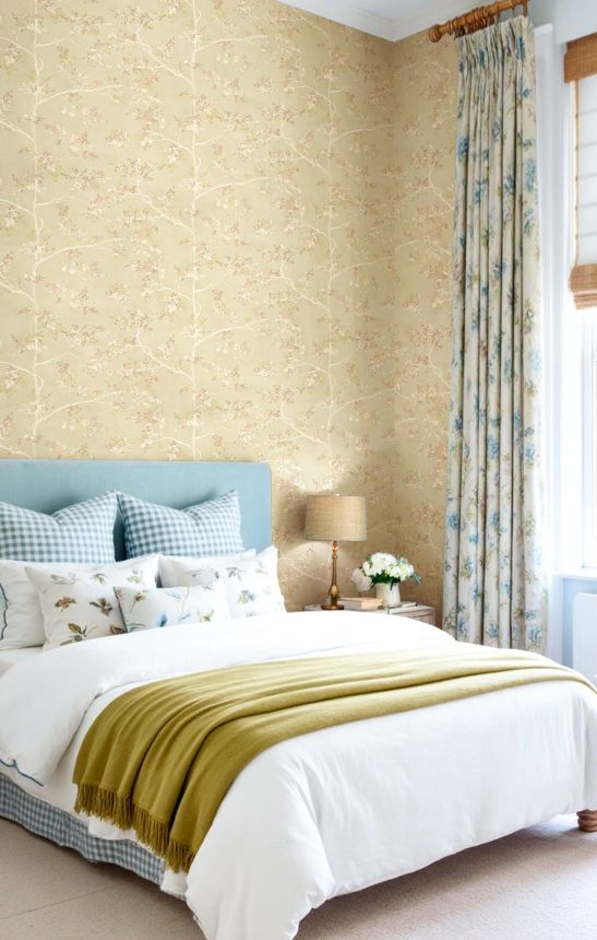 Tapéta, bézs, fák, levelek, 8320, Blooming Garden 2, Parato by Cristiana Masi