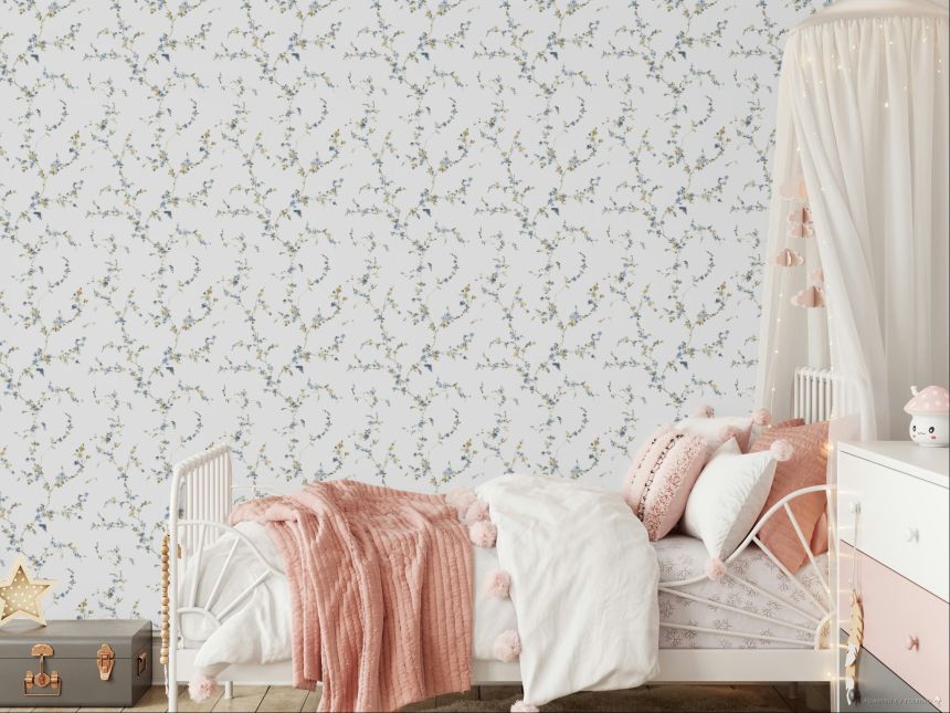 Tapéta, kék, virágok, 8336, Blooming Garden 2, Parato by Cristiana Masi