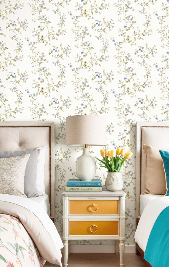 Tapéta, kék, virágok, 8357, Blooming Garden 2, Parato by Cristiana Masi