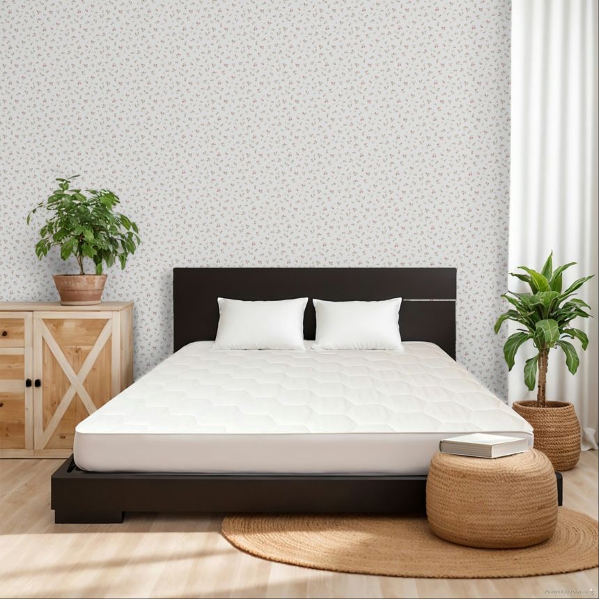 Tapéta, zöld-piros, virágok, 8371, Blooming Garden 2, Parato by Cristiana Masi