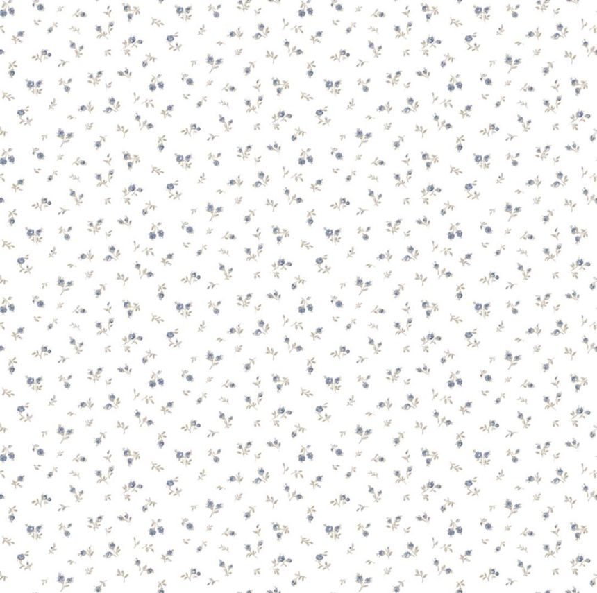 Tapéta, kék-barna, virágok, 8372, Blooming Garden 2, Parato by Cristiana Masi