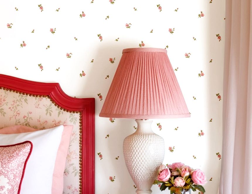 Tapéta, zöld-rózsaszín, virágok, 8374, Blooming Garden 2, Parato by Cristiana Masi