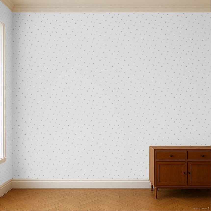 Tapéta, zöld-kék, virágok, 8375, Blooming Garden 2, Parato by Cristiana Masi