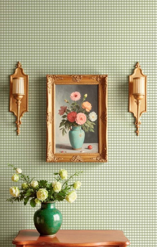 Tapéta, zöld, textil hatás, 8393, Blooming Garden 2, Parato by Cristiana Masi