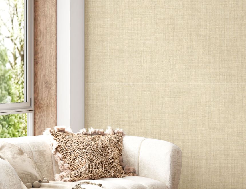 Tapéta, okker, textil hatás, 8398, Blooming Garden 2, Parato by Cristiana Masi