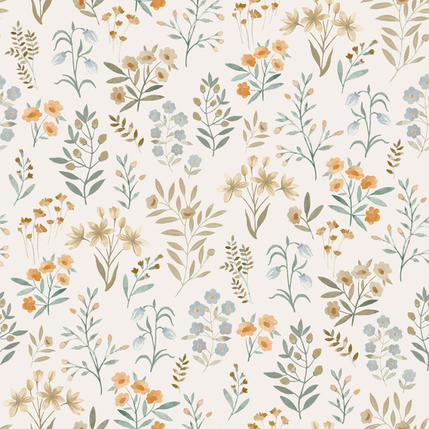 Tapéta, kék, virágok, A80101, Inia, Grandeco