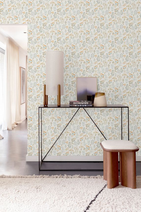 Tapéta, kék, virágok, A80101, Inia, Grandeco