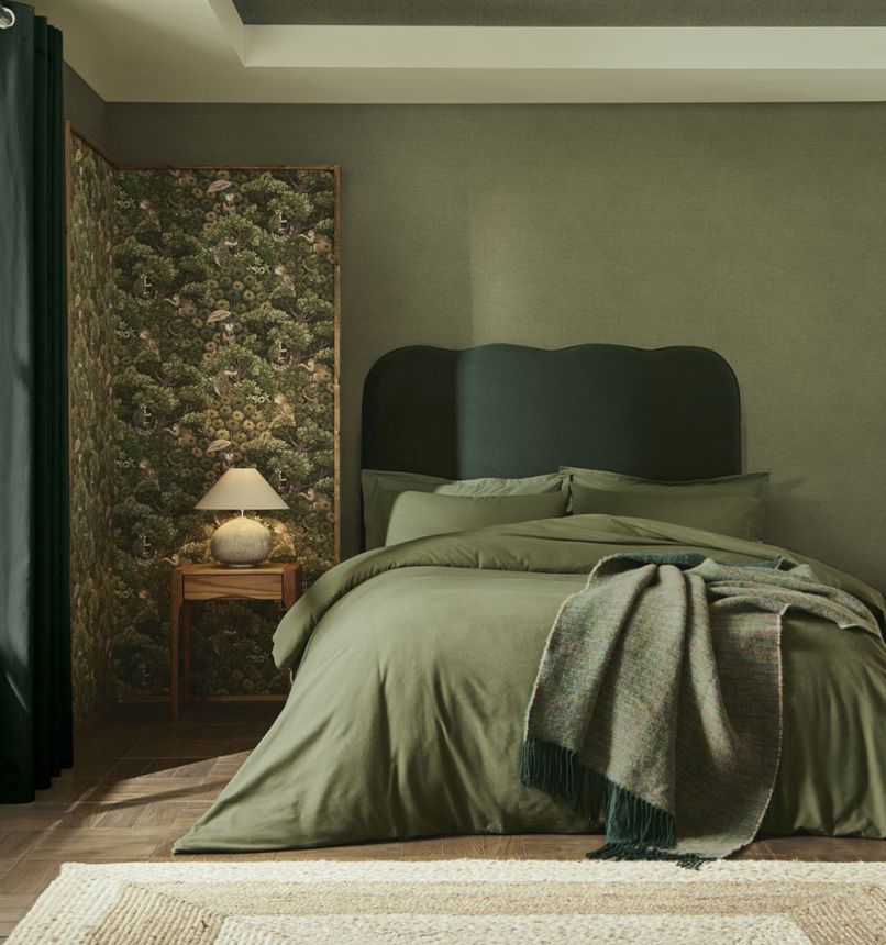 Tapéta, zöld, levelek, majmok, 142310, Jaipur, Graham Brown Premium