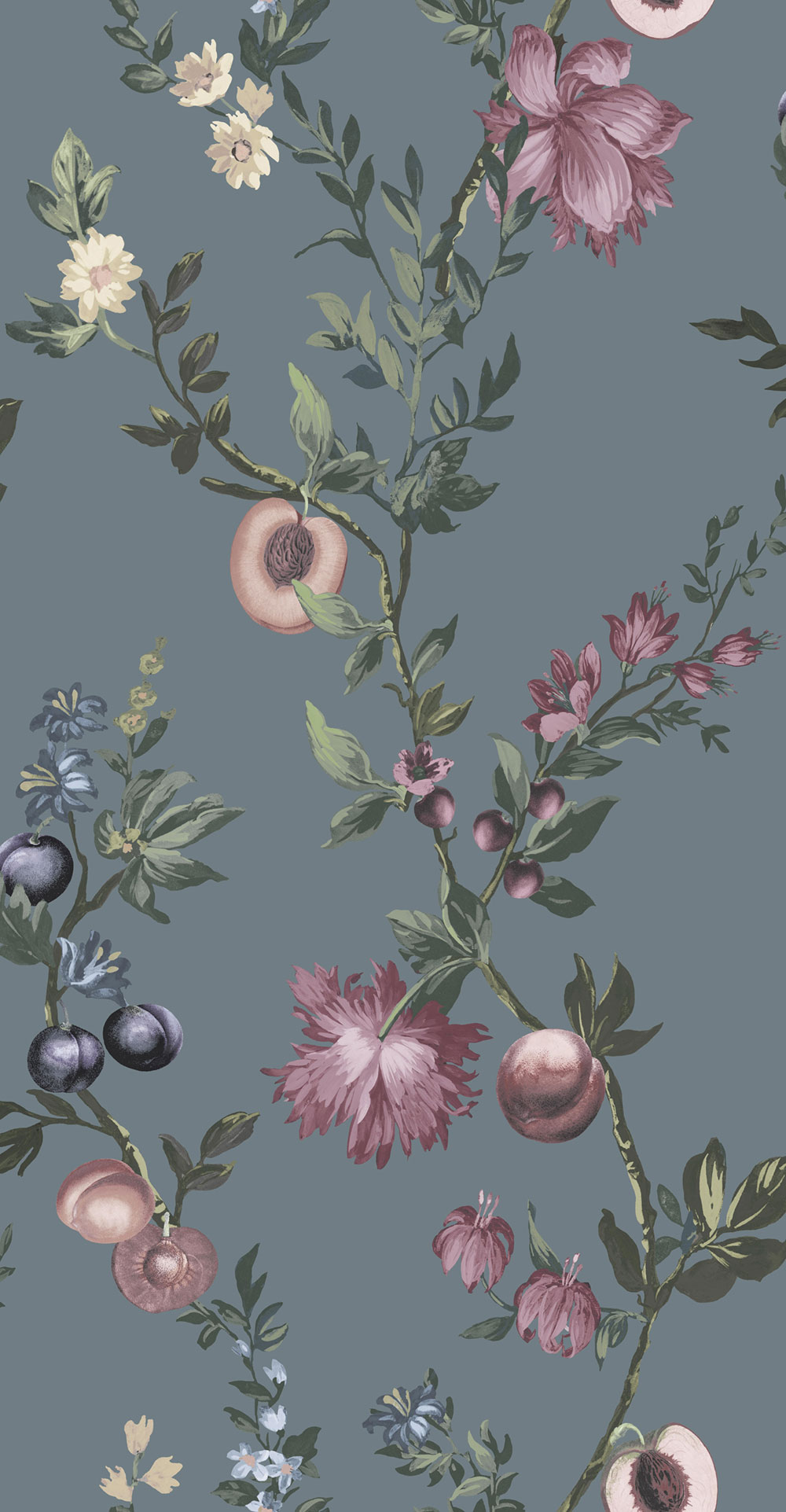 Tapéta, kék, ágak, virágok, 142340, Allurium, Graham Brown Premium