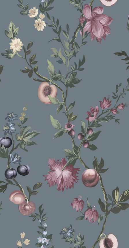 Tapéta, kék, ágak, virágok, 142340, Allurium, Graham Brown Premium