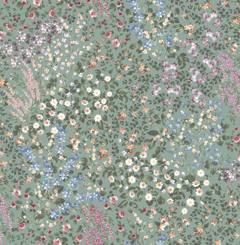 Tapéta, zöld, virágok, 142352, Allurium, Graham Brown Premium