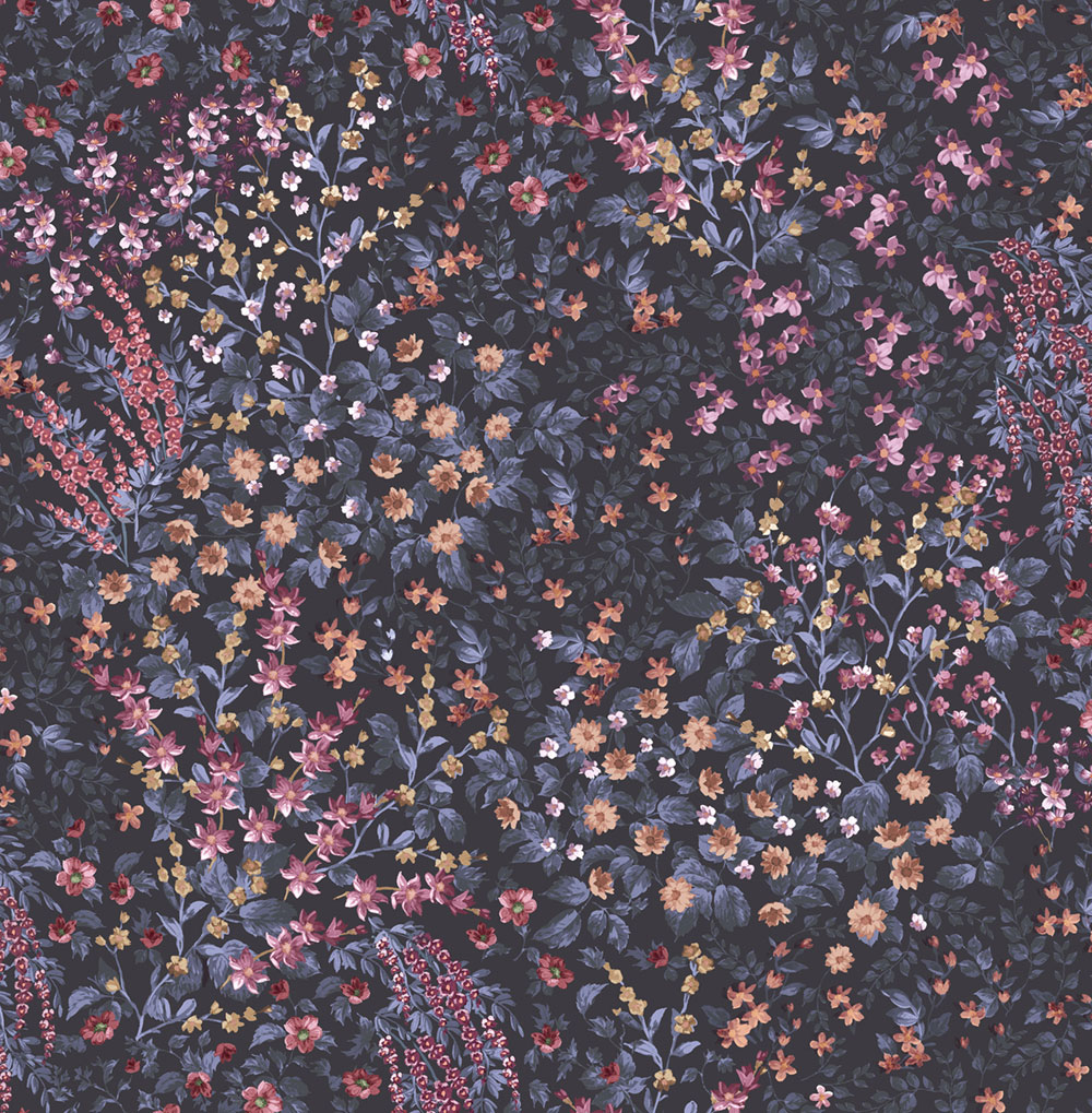 Tapéta, kék, virágok, 142354, Allurium, Graham Brown Premium