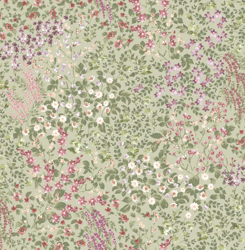 Tapéta, zöld, virágok, 142355, Allurium, Graham Brown Premium