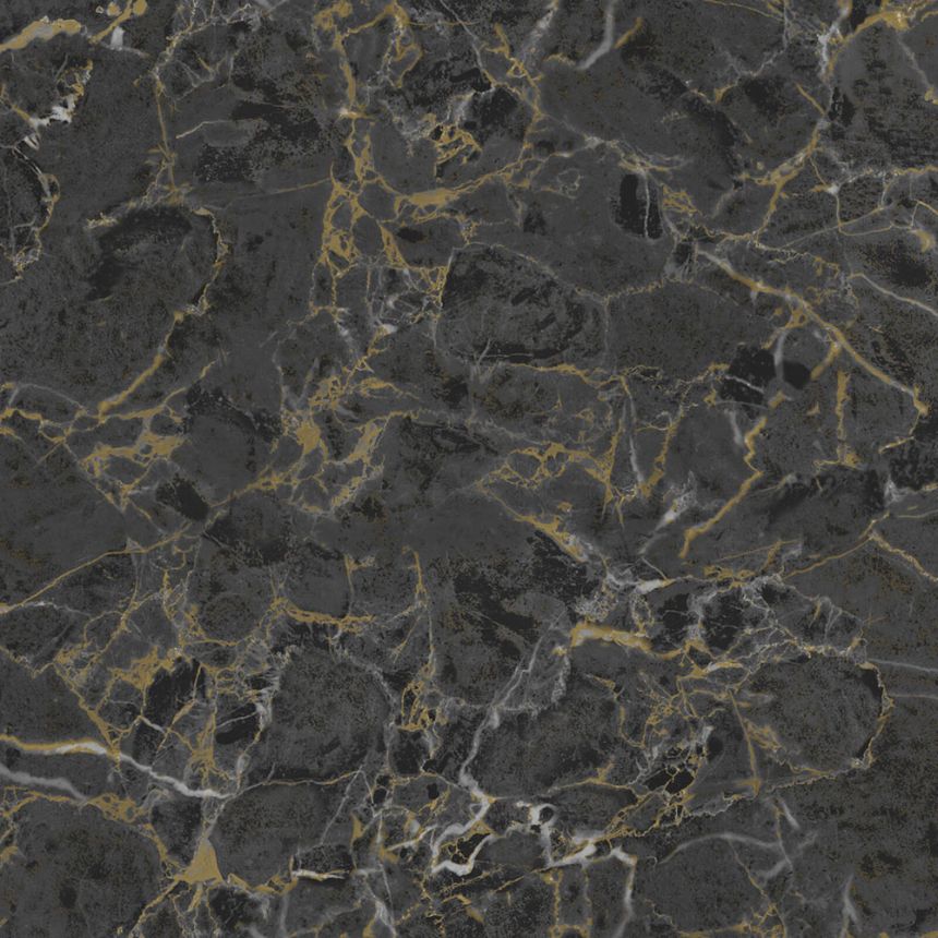 Tapéta, fekete, arany, luxus stukkó hatás, Z81002, Philipp Plein 2, Zambaiti Parati