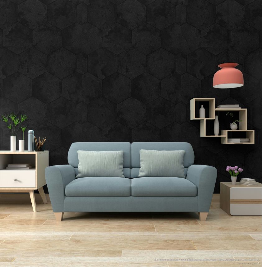 Tapéta, fekete, bársony hatás, Z81025, Philipp Plein 2, Zambaiti Parati