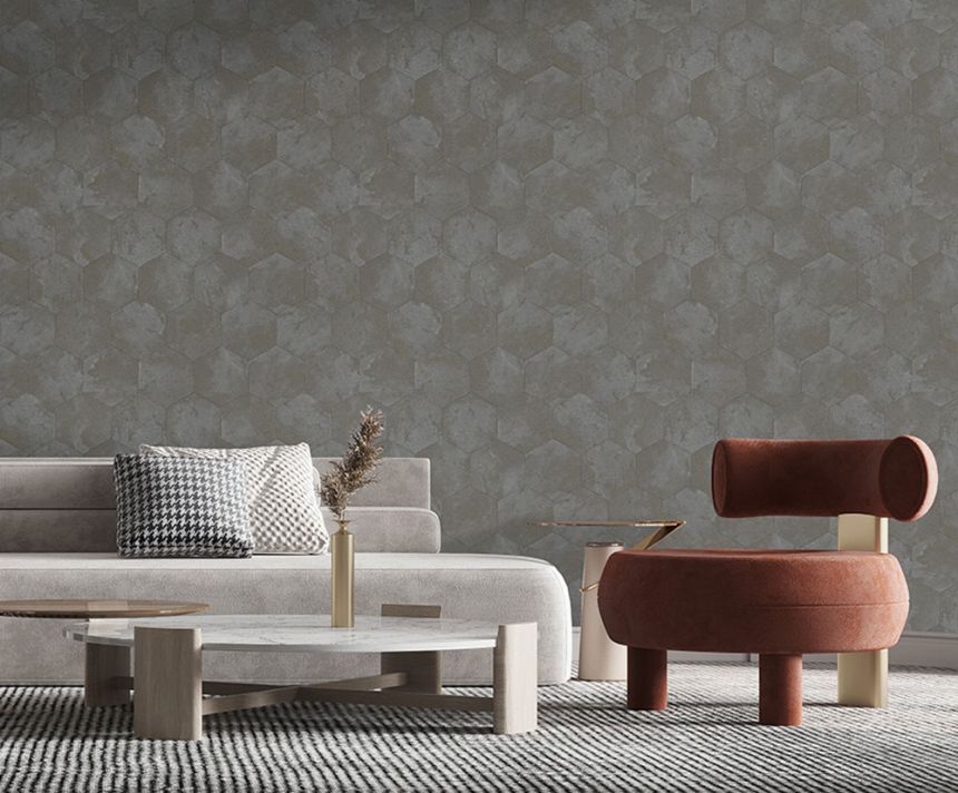 Tapéta, szürke, bársony hatás, Z81027, Philipp Plein 2, Zambaiti Parati