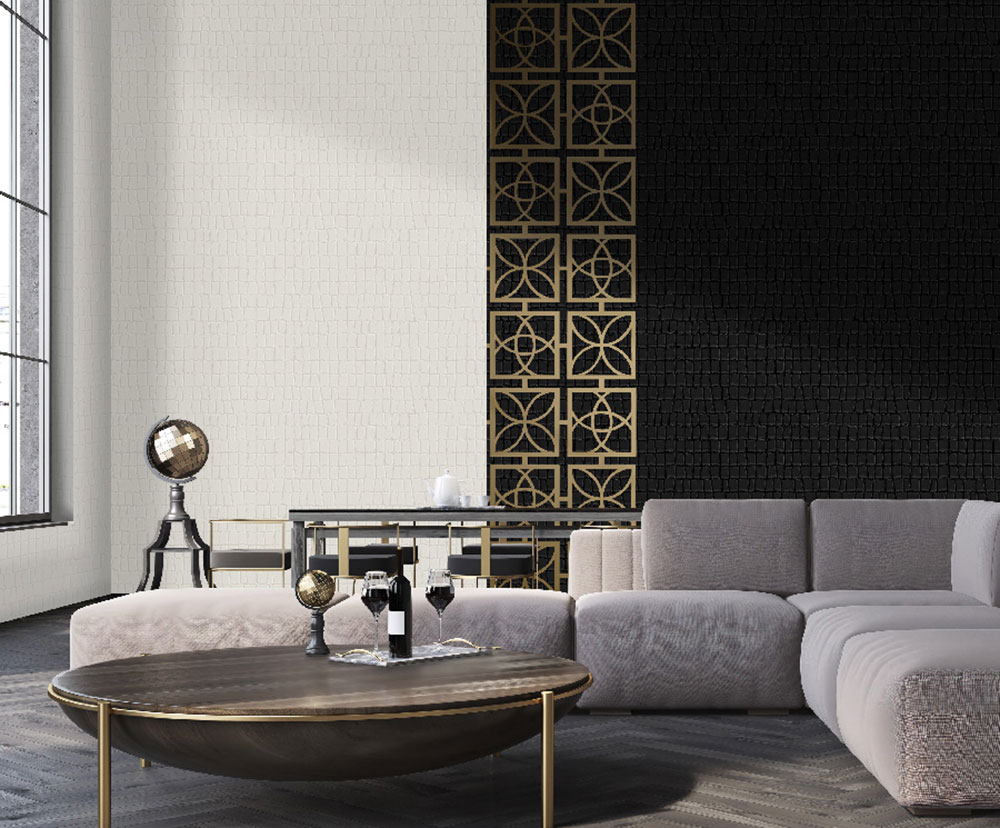 Tapéta, fekete, krokodilbőr hatás, Z81037, Philipp Plein 2, Zambaiti Parati