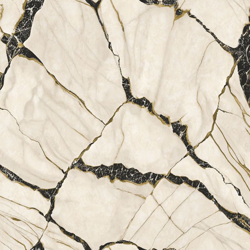 Tapéta, fehér, fekete, márvány hatás, Z81038, Philipp Plein 2, Zambaiti Parati