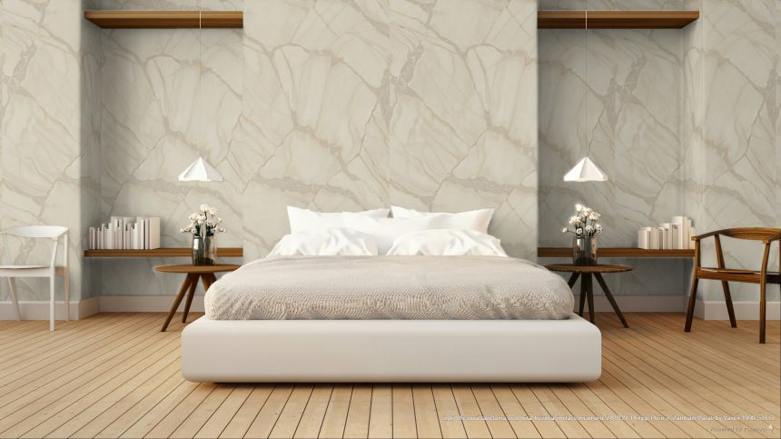 Tapéta, fehér, bézs, márvány hatás, Z81039, Philipp Plein 2, Zambaiti Parati