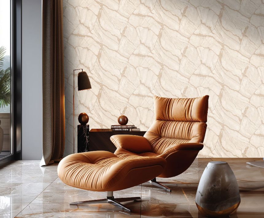 Tapéta, bézs, arany, márvány hatás, Z81040, Philipp Plein 2, Zambaiti Parati