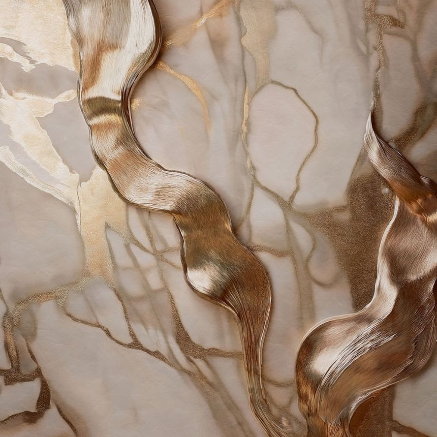 Fotótapéta, barna, bézs, márvány, Z81070, 3x3 m, Philipp Plein 2, Zambaiti Parati