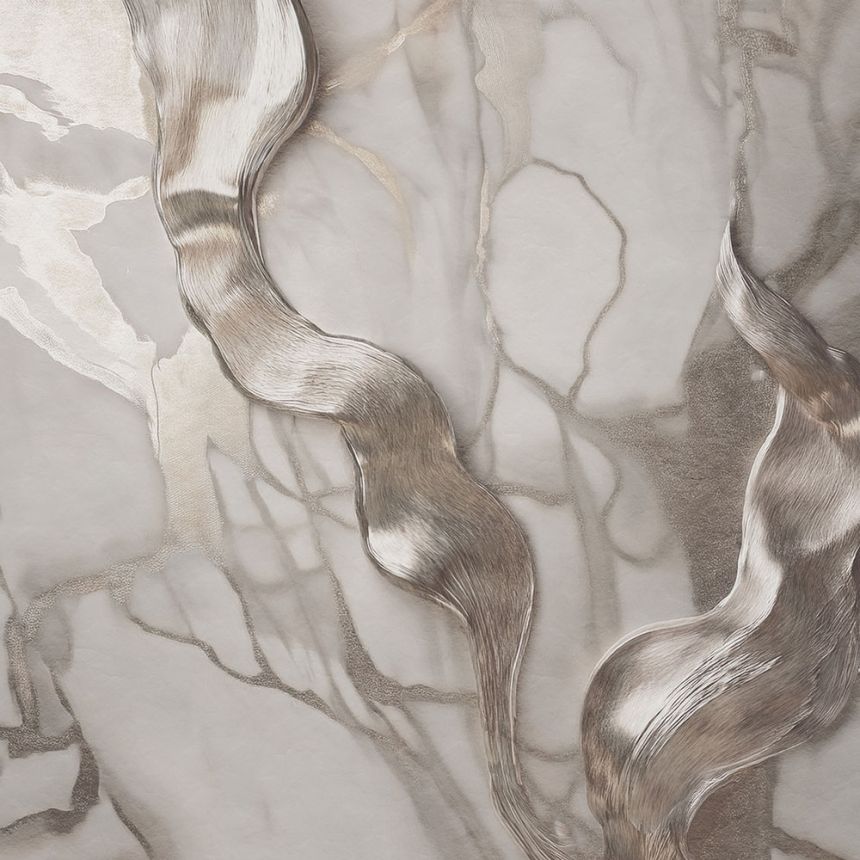 Fotótapéta, szürke, ezüst, márvány, Z81072, 3x3 m, Philipp Plein 2, Zambaiti Parati