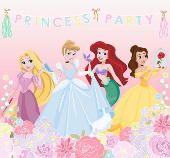 Gyerek vlies panel tapéta Disney, Hercegnők - Princess Party, 111386, 300 x 280 cm, Kids@Home 6, Graham & Brown