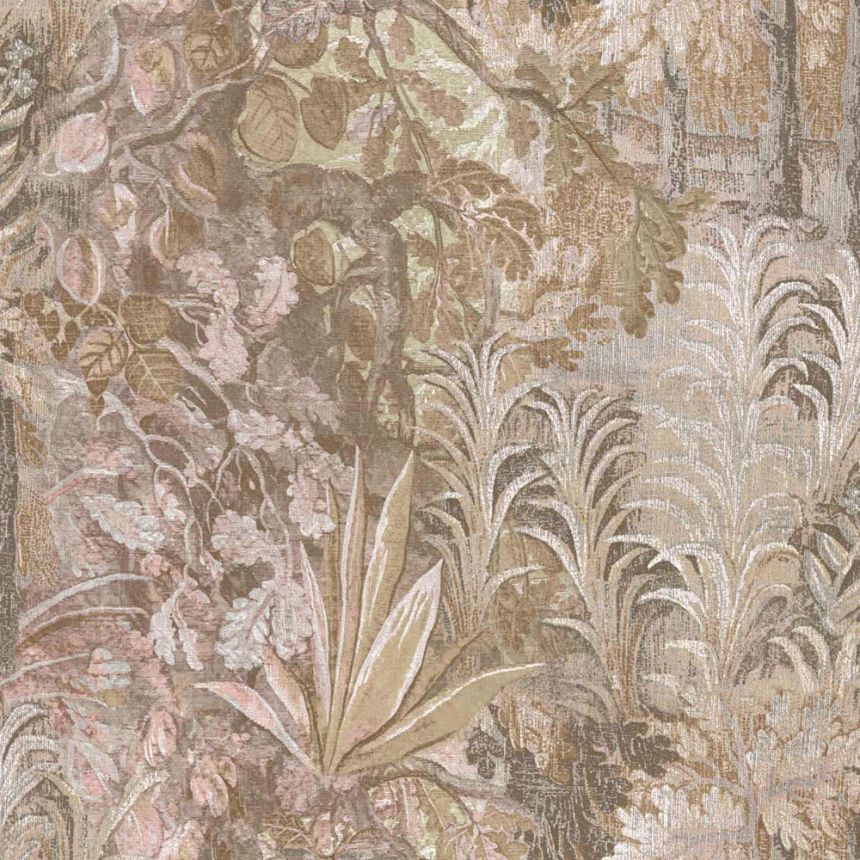 Tapéta, bézs, szürke, növények, levelek, 5822, Jaipur, Parato by Cristiana Masi