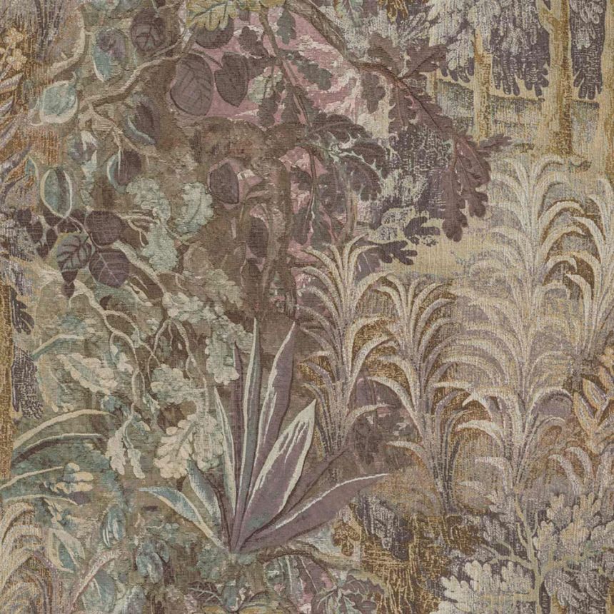 Tapéta, barna, szürke, növények, levelek, 5824, Jaipur, Parato by Cristiana Masi