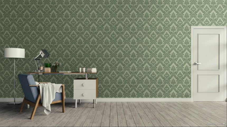 Tapéta, zöld, kastélymintás, 7746, Agora, Parato by Cristiana Masi