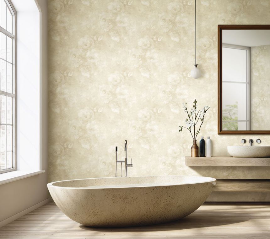 Tapéta, bézs, krém, virágok, BM31041, Blumarine, Emiliana Parati