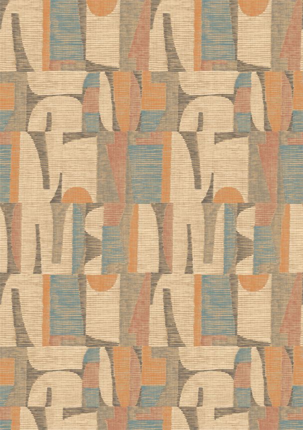 Geometrikus fotótapéta, bézs, szürke, IMD28100, Imani, Decoprint