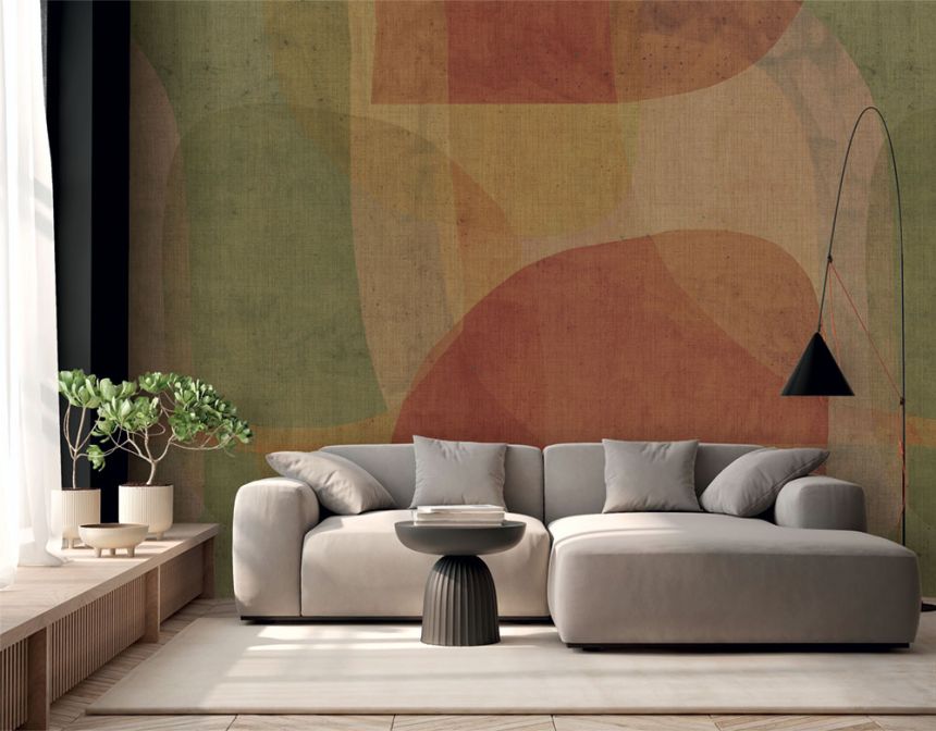 Geometrikus fotótapéta, piros, zöld, IMD28130, Imani, Decoprint