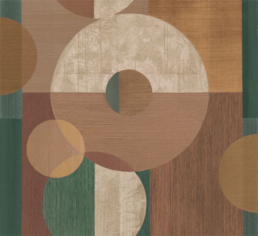 Geometrikus fotótapéta, zöld, barna, IMD28141, Imani, Decoprint